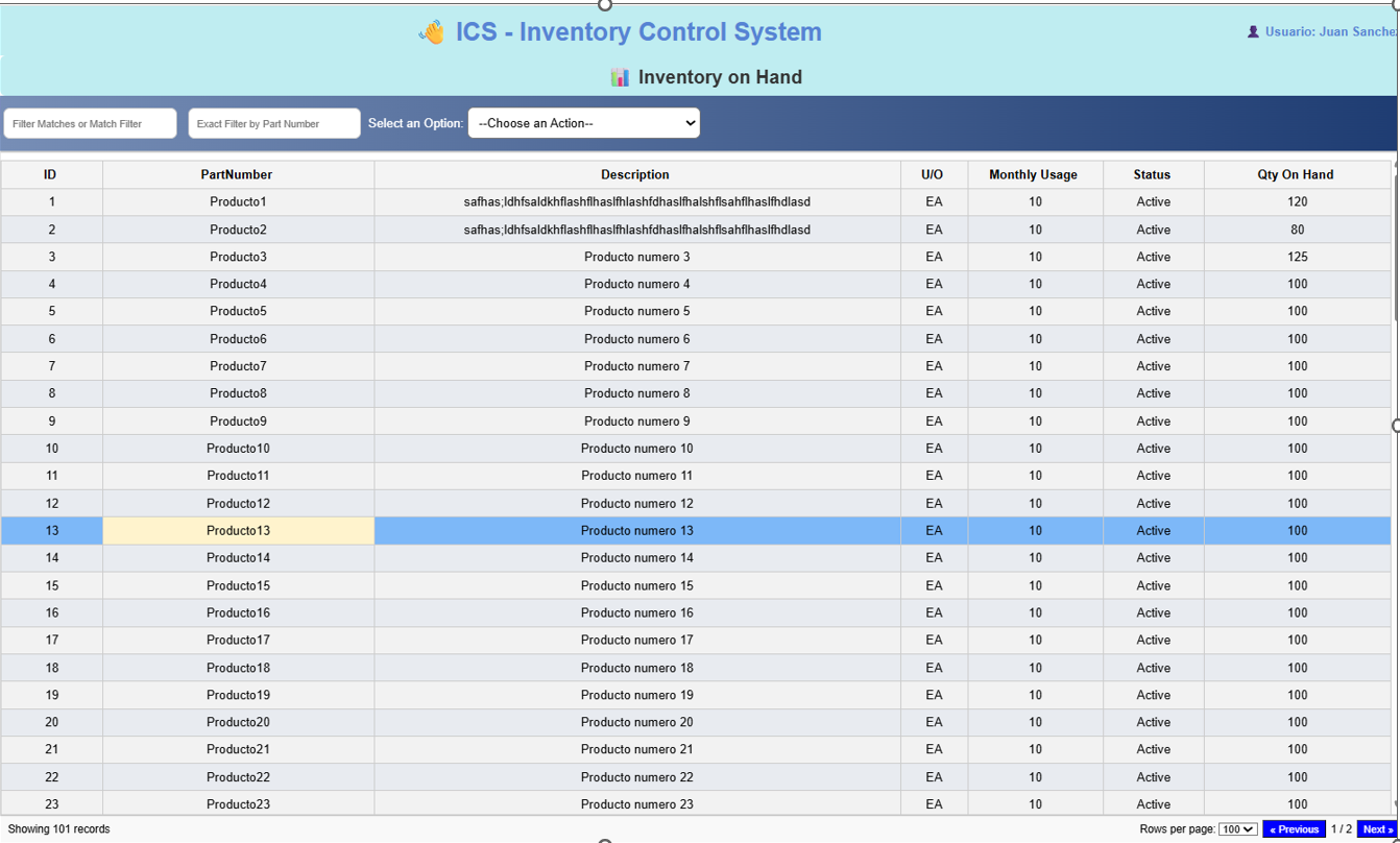 Pedidos en tiempo real